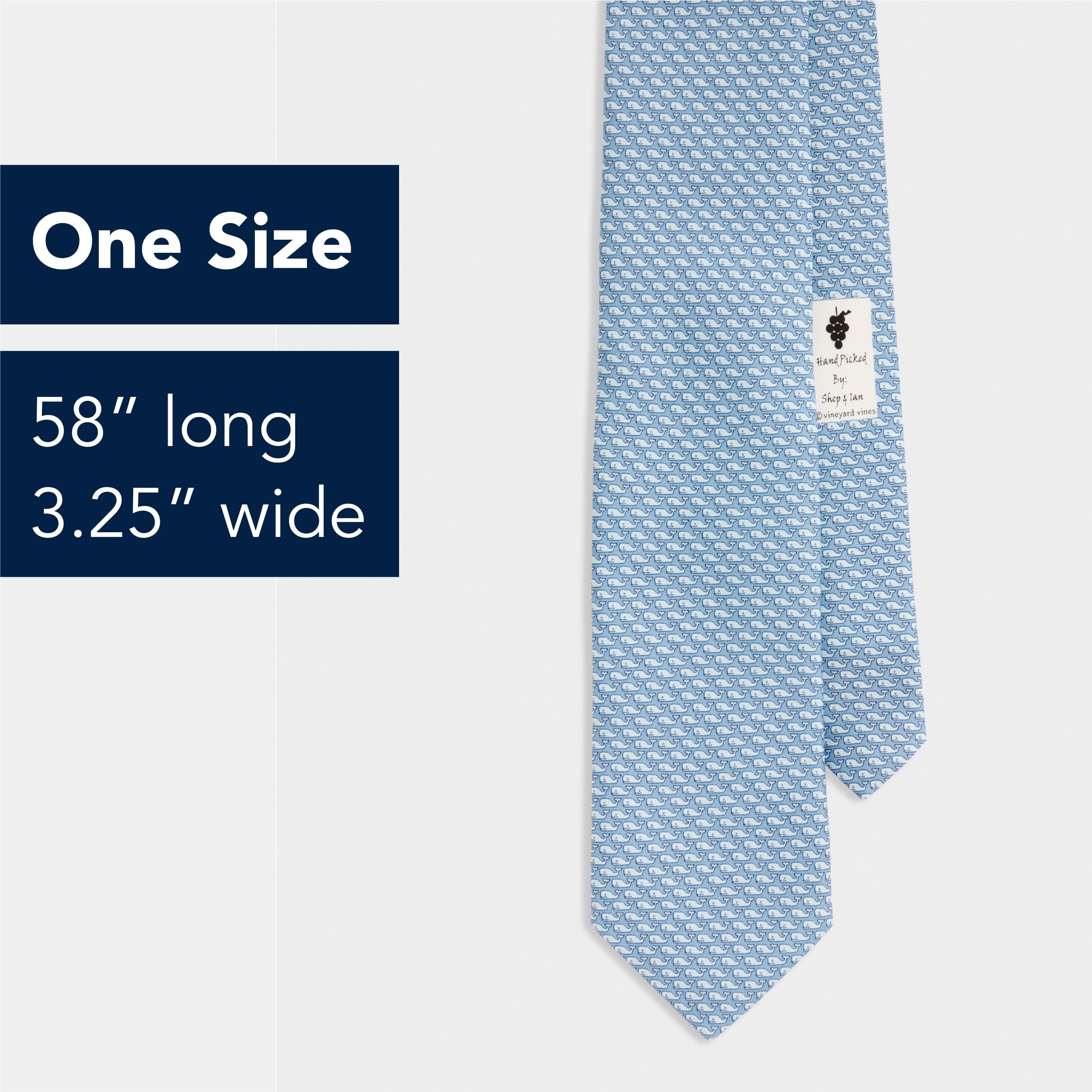 Vineyard Vines Men's Whale Print Necktie - Classic Preppy Style for Business, Weddings & Formal Events