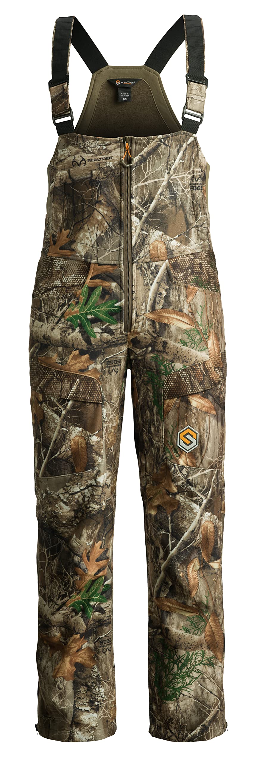 ScentLok Forefront Midweight Odor Reducing Water Repellent Camo Hunting Bibs for Men - Durable & Scent Control Hunting Overalls for Deer, Turkey & Outdoor Adventures