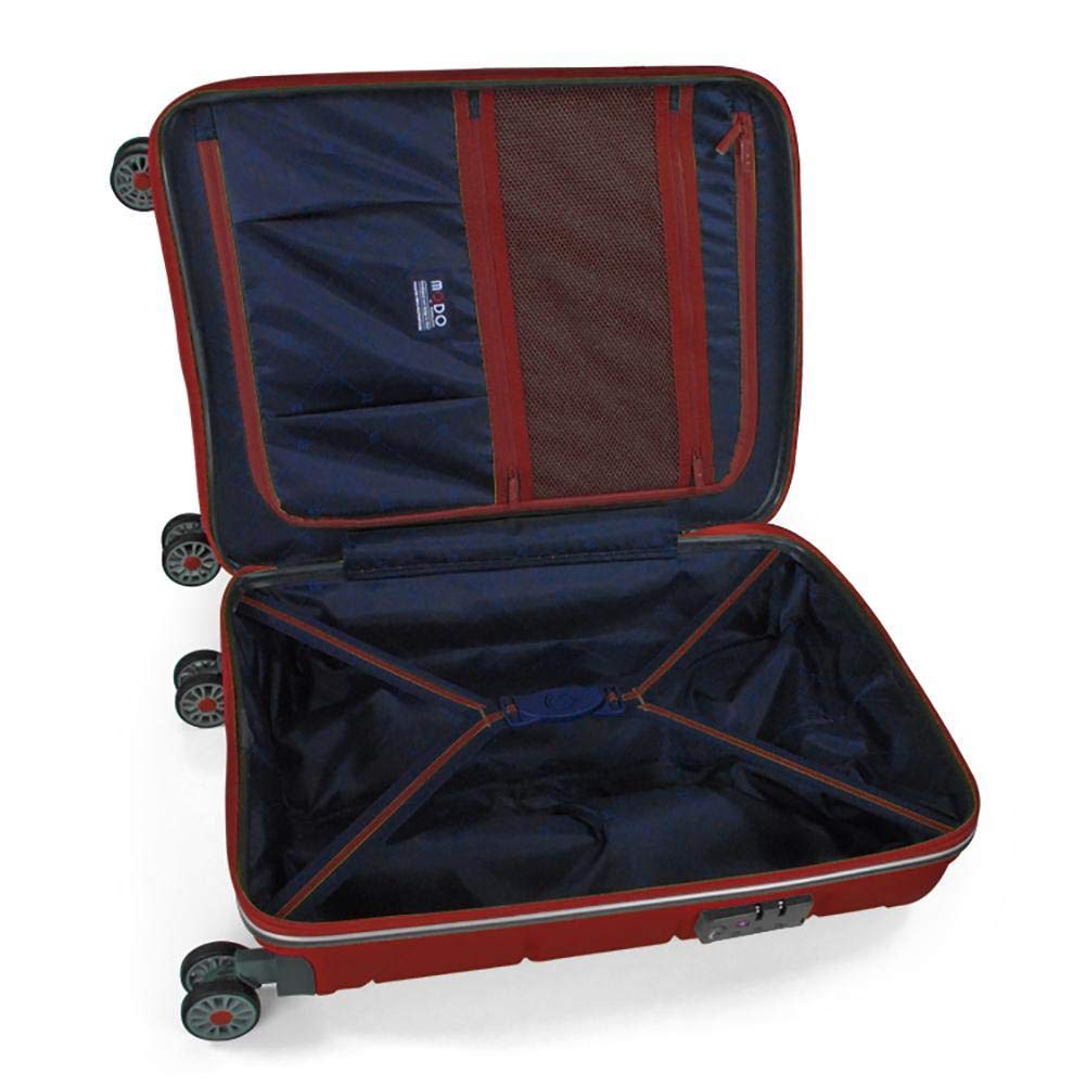 Roncato MODO 55x40x20cm Carry-On Luggage for Men & Women - Dark Red Suitcase for Air Travel, Business Trips & Weekend Getaways