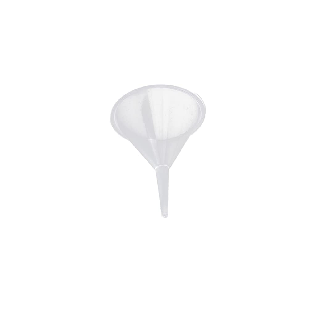 10-Pack Mini Clear Plastic Funnels - Narrow Neck Small Funnel Set for Perfume, Oils, Powders & Capsules | Kitchen, Lab & DIY Essential | Perfect for Bottle Filling, Essential Oils Transfer & Craft Projects