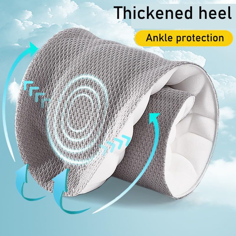 2 Pairs 4D Cloud Technology Insoles - Ultra Soft Comfort Cushioning for Foot Support, U-Shape Memory Foam Arch Support Insoles (Black, Women US 4-8.5) - Perfect for Running, Walking, Work & All-Day Comfort