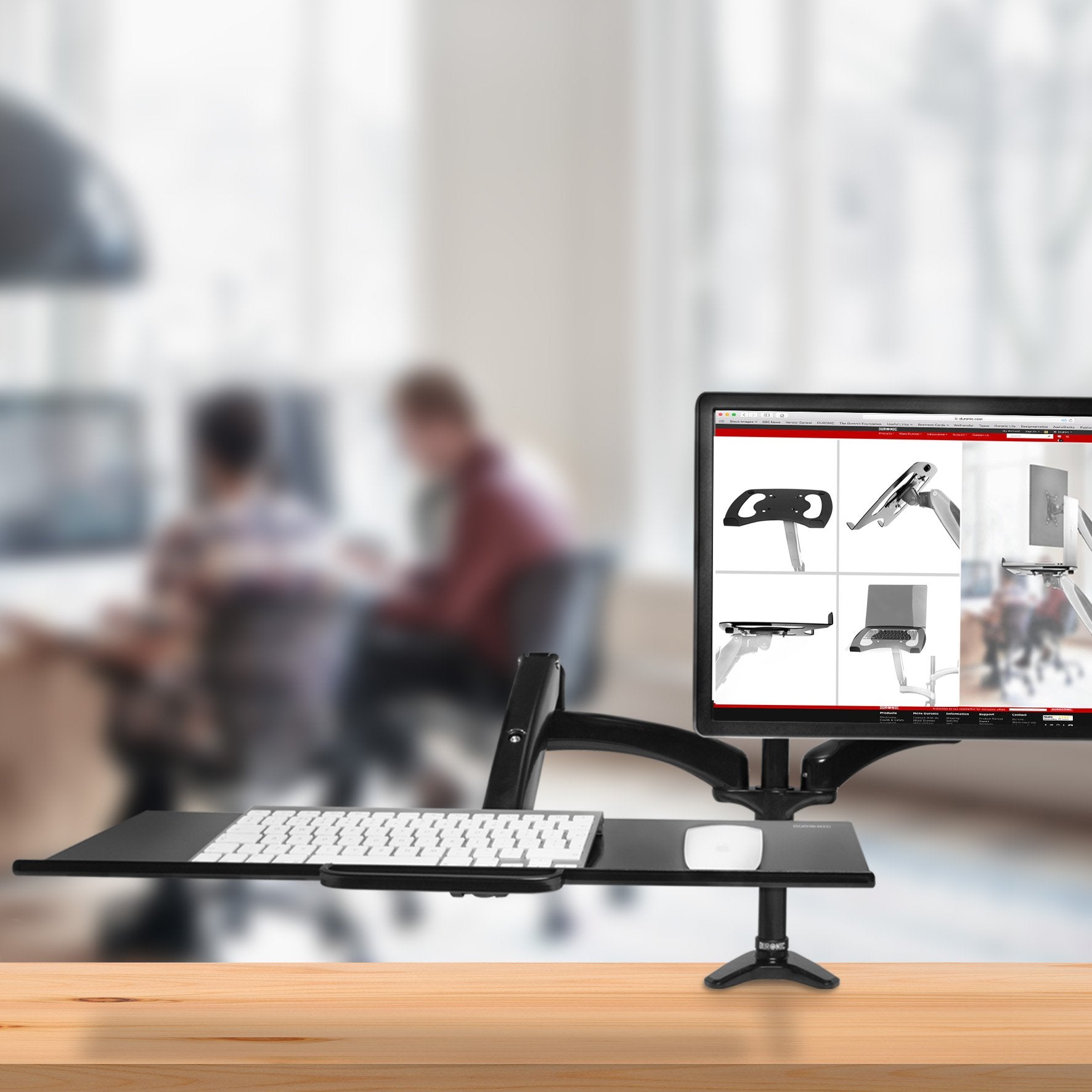 Ergonomic Keyboard Tray Desk DM0K1 - Adjustable Home Office Workstation with Keyboard Platform for Improved Posture | Perfect for Computer Work, Gaming & Typing in Small Spaces