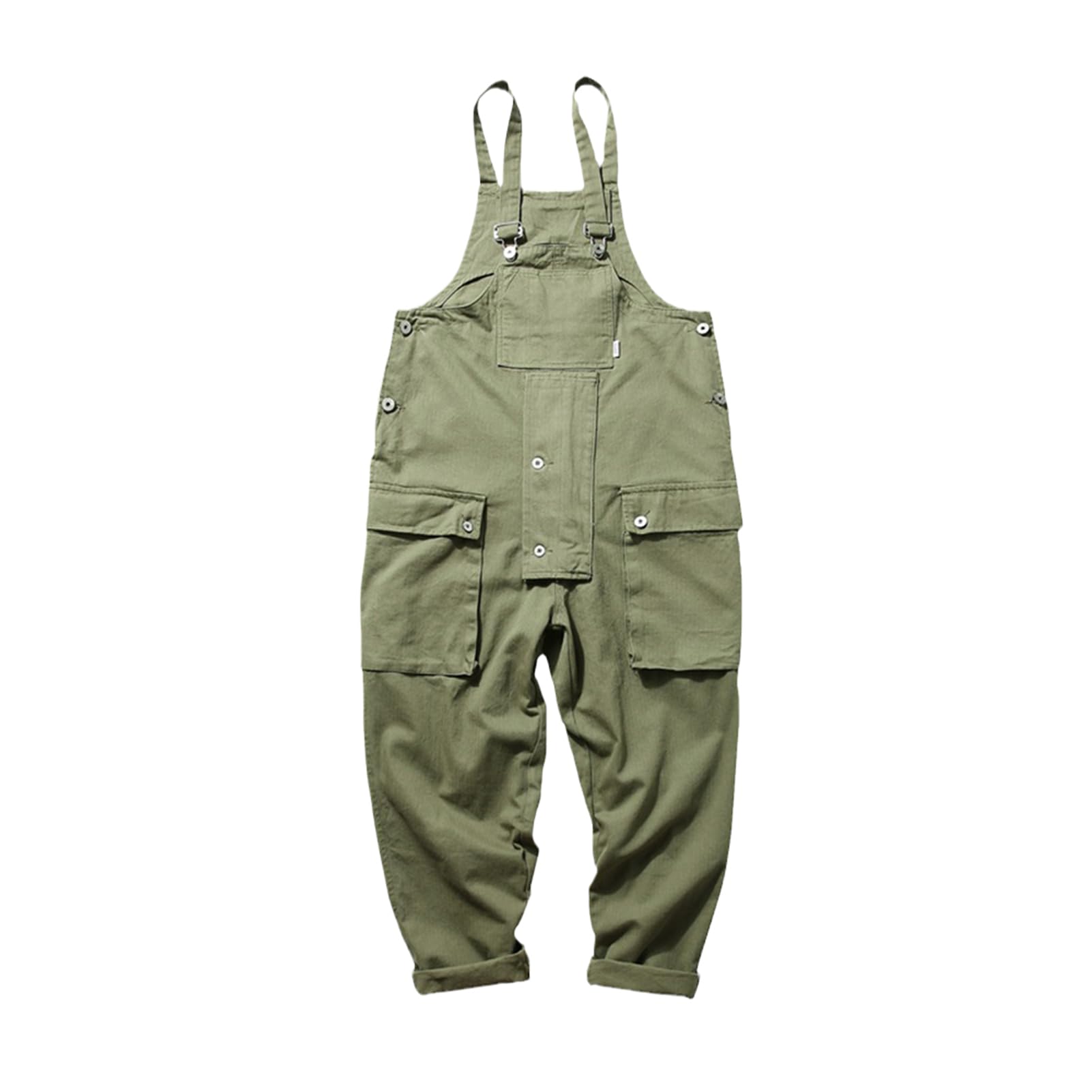Men's Bib Overalls - Japanese Retro One-Piece Suspenders, Street Hip-Hop Straight-Leg Pants for Men | Durable Denim Workwear & Fashion Statement for Urban Streetwear, Music Festivals and Vintage Outfits