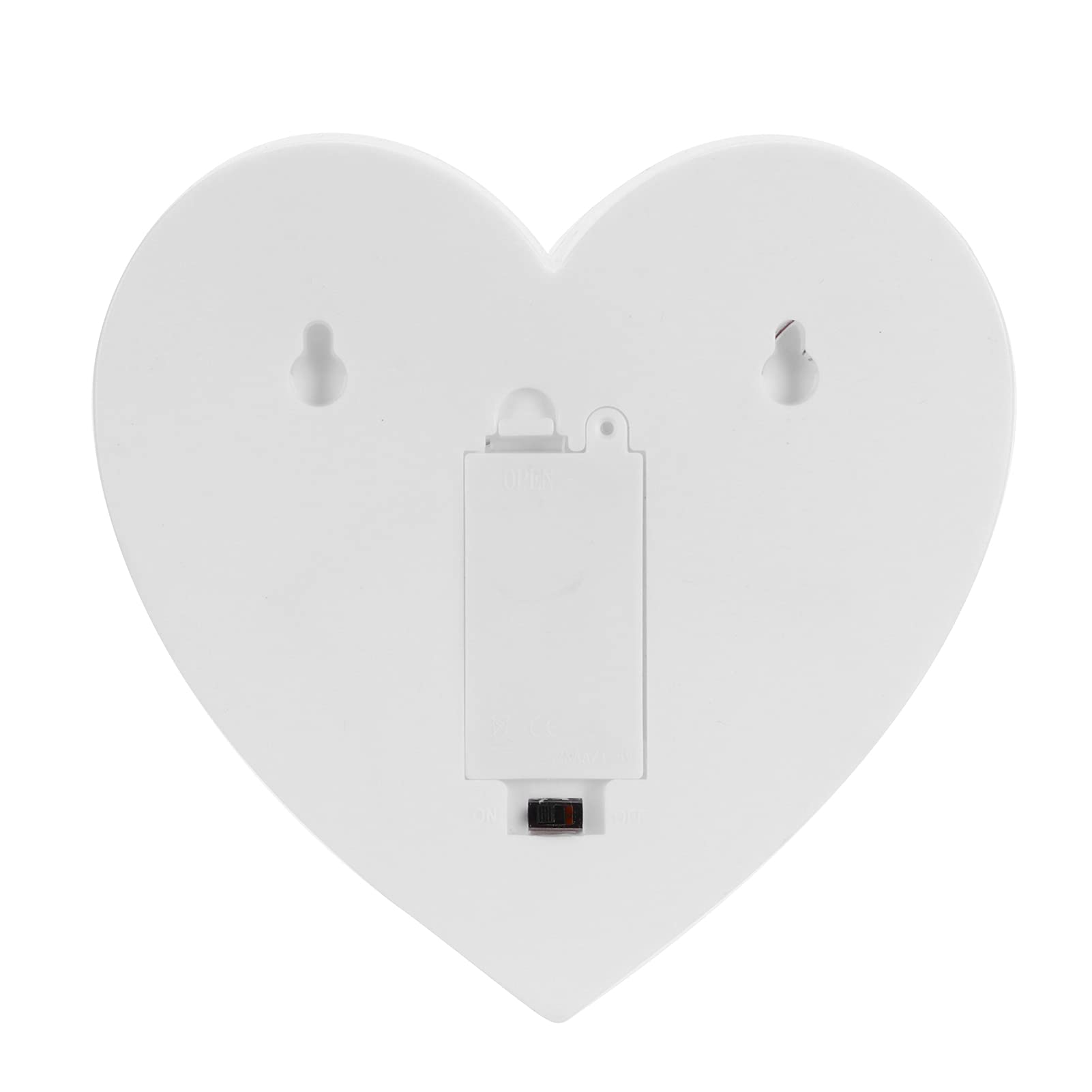 AUNMAS Heart Shaped LED Marquee Lights - Battery Powered Plastic Light Up Sign for Wedding, Birthday Party, Christmas Decoration - Perfect for Home, Bar, Nursery & Romantic Night Light Ambiance