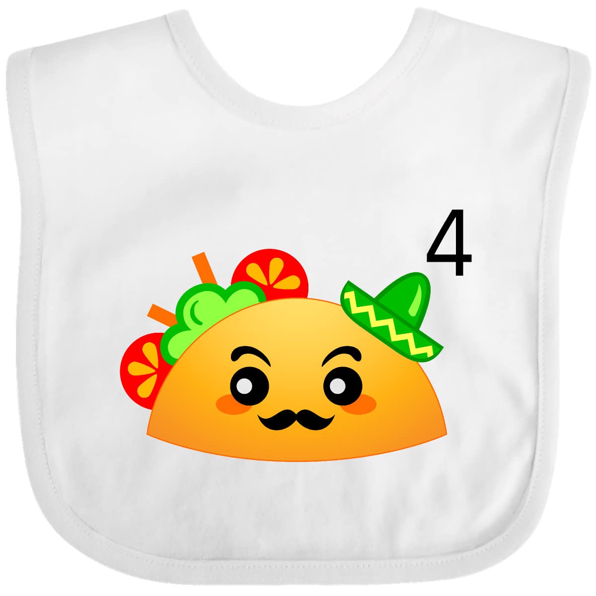 Inktastic Taco Power Baby Bib - Cute Mexican Food Themed Drool Bib for Infants & Toddlers - Perfect for Mealtime, Daycare & Photo Shoots