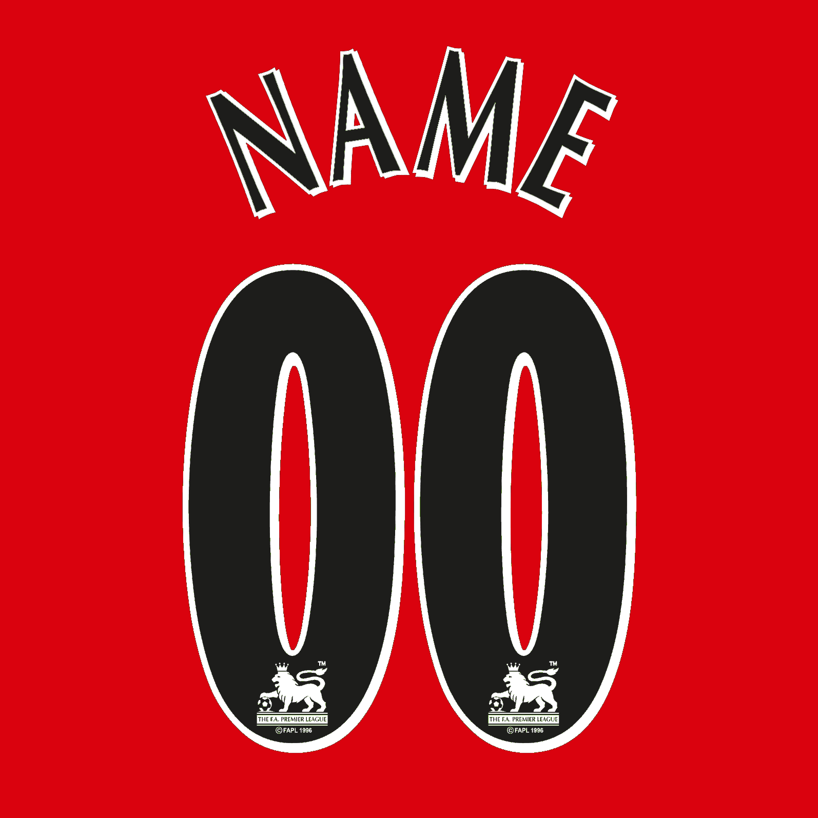 Custom Premier League Print 1997-07 (Black) - Perfect for Football Fans, Home Decor, and Sports Memorabilia Collection