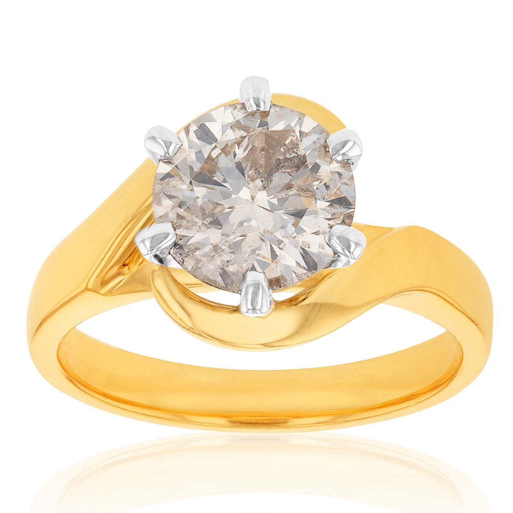 1 Carat Australian Diamond Solitaire Ring in 9ct Yellow Gold - Elegant Engagement & Wedding Ring for Women - Perfect for Proposals, Anniversaries and Special Occasions