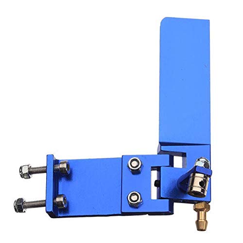 75mm/95mm Metal RC Boat Suction Rudder - Blue/Silver for Remote Control Boating