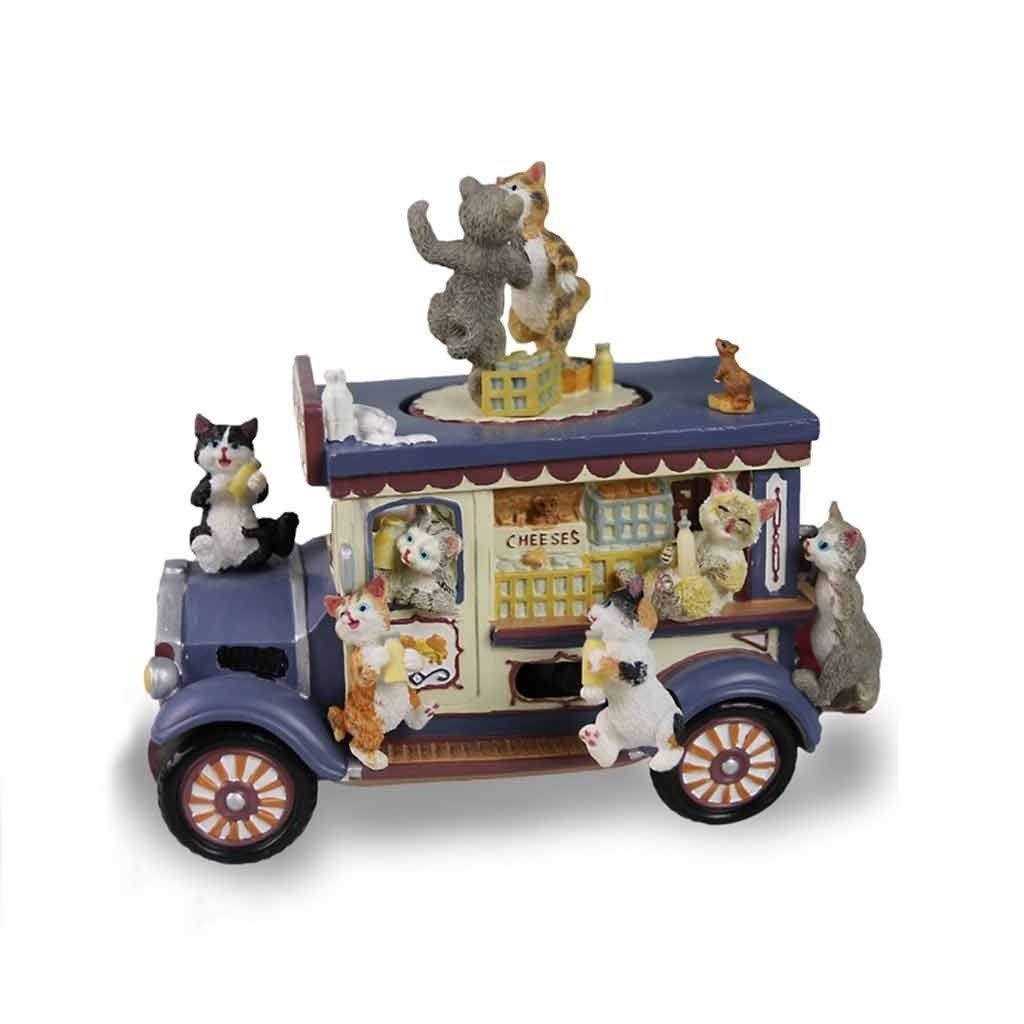 Cute Cat Music Box - Handcrafted Musical Figurine with Melody, Perfect for Home Decor, Birthday Gifts & Romantic Surprises | Playful Nursery Decor & Wedding Anniversary Keepsake