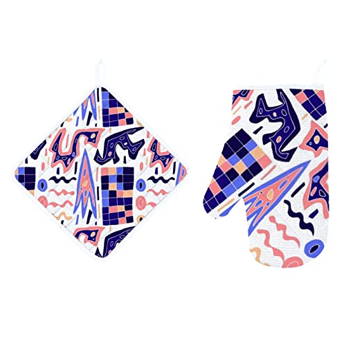 Abstract Modern Doodles Bright Summer Print