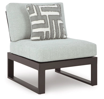 Beachloft Armless Chair with Cushion - Comfortable Indoor/Outdoor Lounge Chair for Patio, Beach, Poolside & Living Room Relaxation