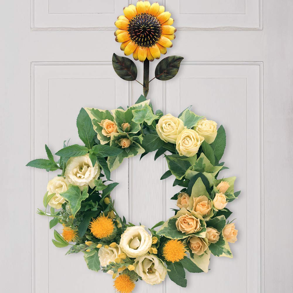 Rustic Metal Sunflower Key Hook - Wall Mounted Key Holder for Keys, Towels, Coats & Accessories | Perfect for Kitchen, Bathroom & Home Decor | Organize Entryway, Mudroom & Bedroom