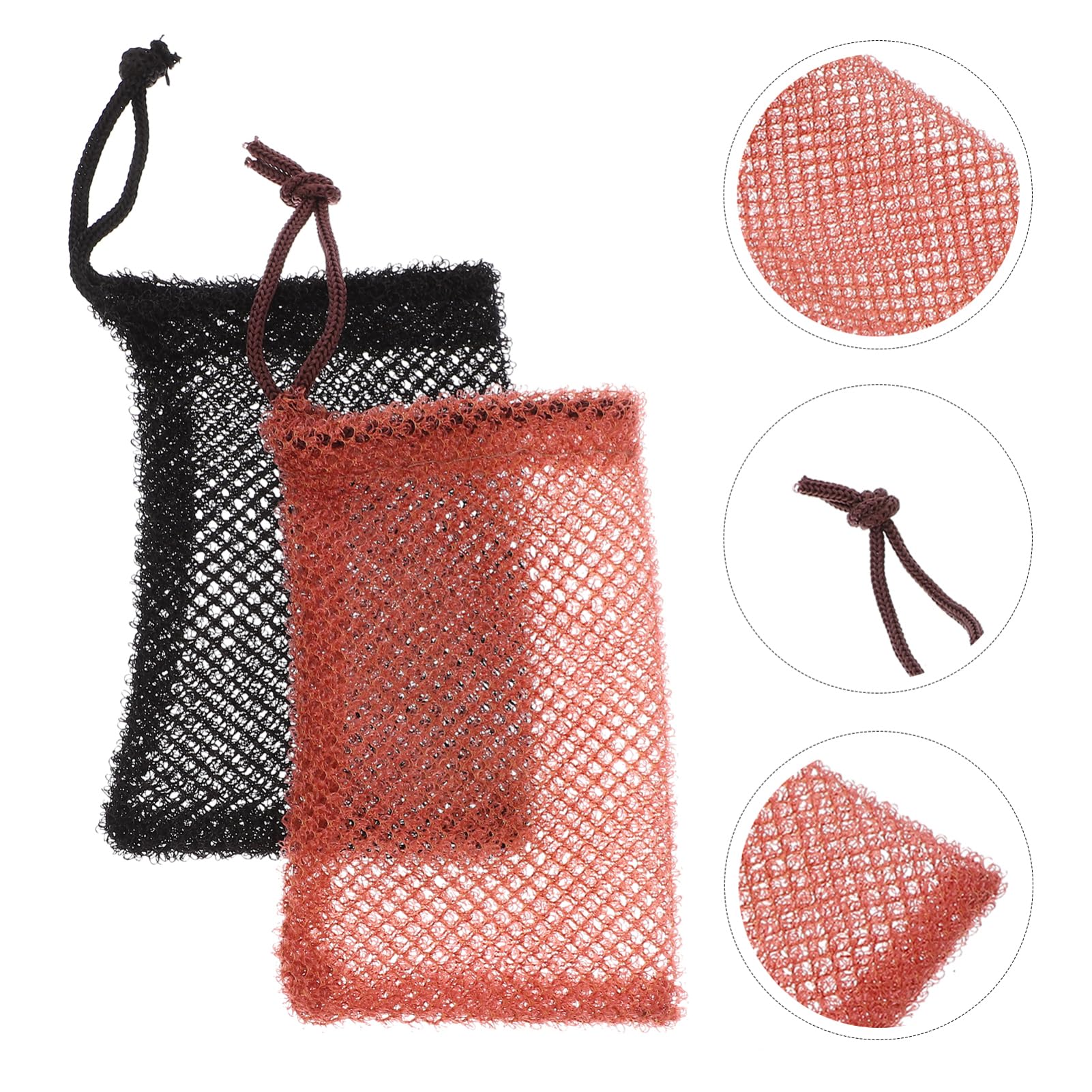 2-Pack Mesh Soap Bags for Travel - Portable Soap Storage Pouch with Exfoliating Net, Ideal for Camping, Gym & Daily Use