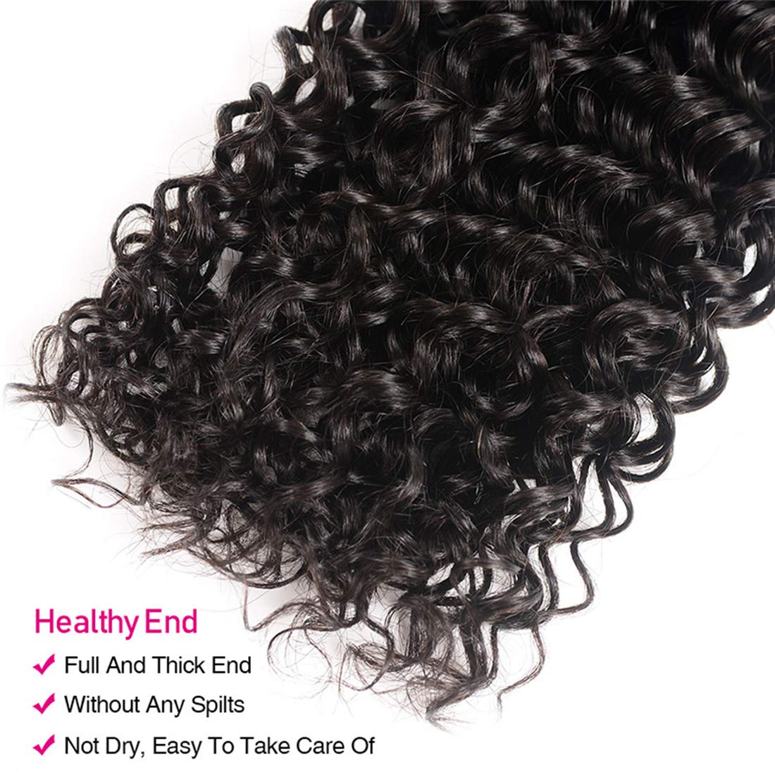 Unice Malaysian Curly Hair Extensions 3 Bundles - 100% Unprocessed Human Remy Hair Weft, Natural Color (14/16/18 Inch) for Volume & Length - Perfect for Daily Wear, Weddings & Special Occasions