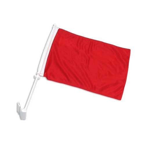 Premium Solid Red Car Flag for Online Stores - Durable Auto Accessory for Sports Events, Parades & Road Trips