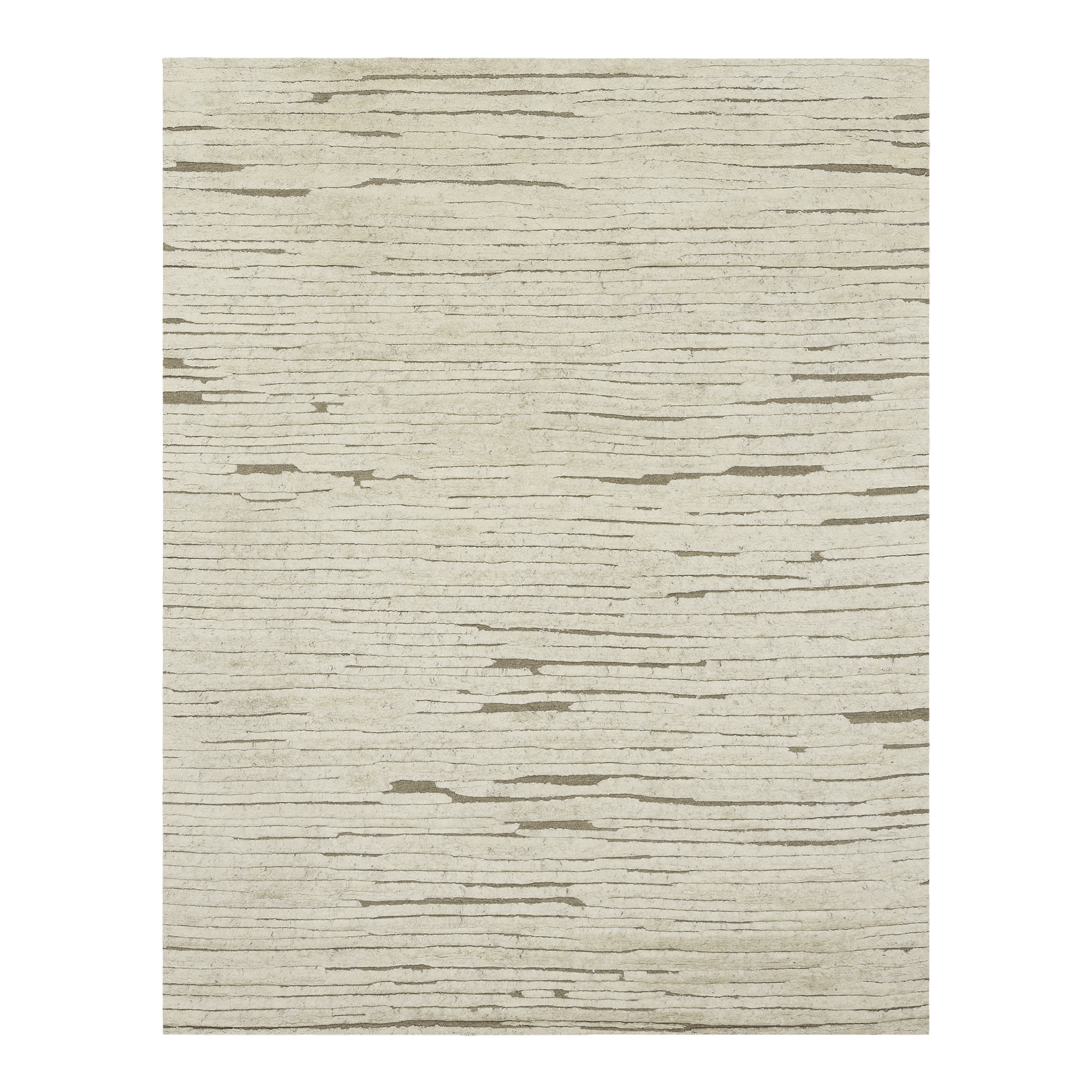 Mirleft Ivory Handmade Moroccan Rug - Authentic Berber Wool Carpet for Boho Home Decor, Living Room, Bedroom & Office