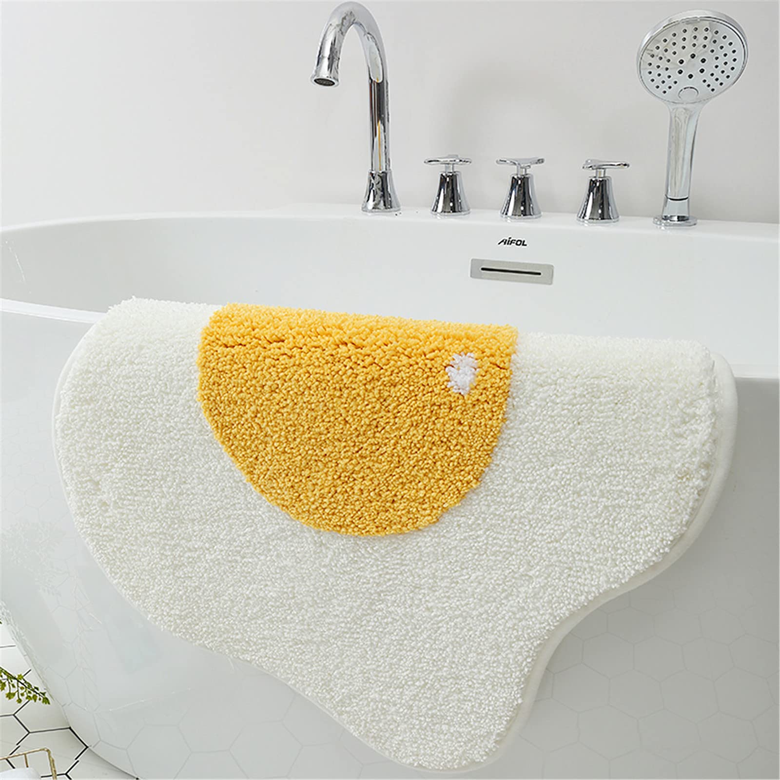 UKELER Soft Non-Slip Egg Shaped Bath Mat 29.5