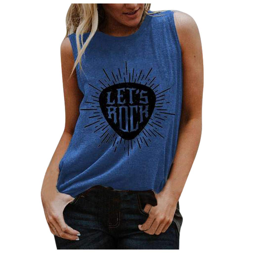 Women's Casual Summer Print Tank Tops - Loose Fit Sleeveless T-Shirts & Vest Tees for Beach, Vacation and Everyday Wear | Fashion Clearance Sale
