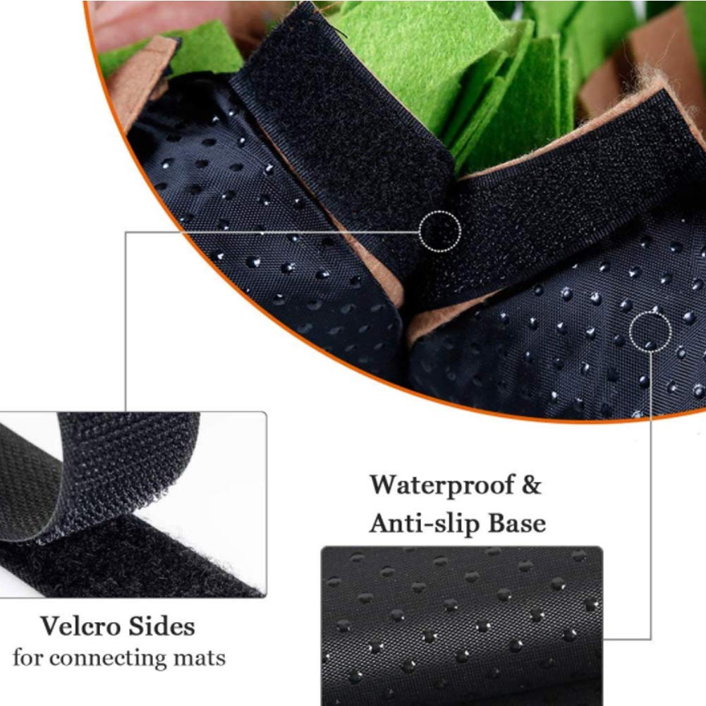 Interactive Pet Snuffle Mat for Dogs & Cats - Slow Feeding Puzzle Toy with Nosework Training Blanket - Encourages Natural Foraging Skills (Green) - Perfect for Mealtime Enrichment & Mental Stimulation