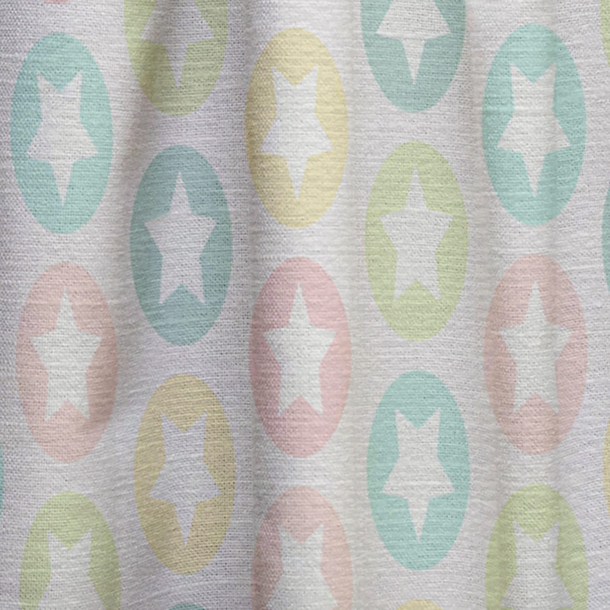 DesignQ Retro Star Pattern Thermal Insulated Curtains - Single Panel 52x120 Inches - Blackout Drapes for Bedroom & Living Room - Perfect for Home Decor, Privacy & Temperature Control