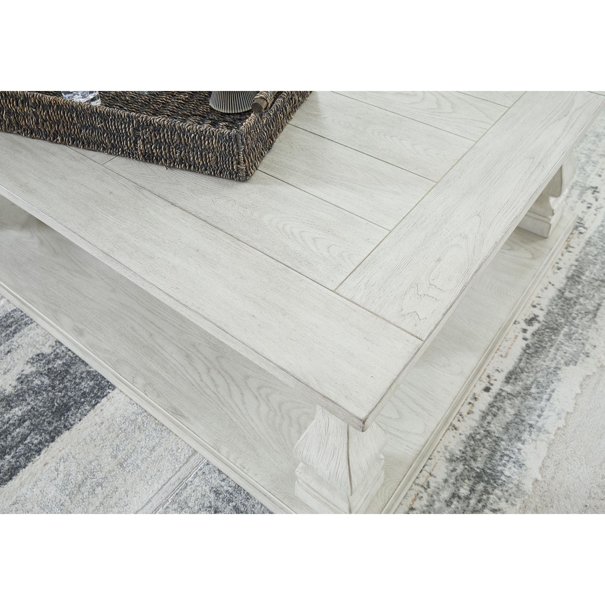 Arlendyne Coffee Table - Antique White Finish, Modern Farmhouse Style Living Room Furniture for Small Spaces - Perfect for Home, Office, or Apartment Decor