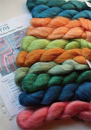 Artyarns Silk Mohair Knitting Kit - Luxurious Blue Blanket & Shawl Set for Handmade Crochet Projects | Perfect for Home Decor, Gift Giving & Cozy Evenings