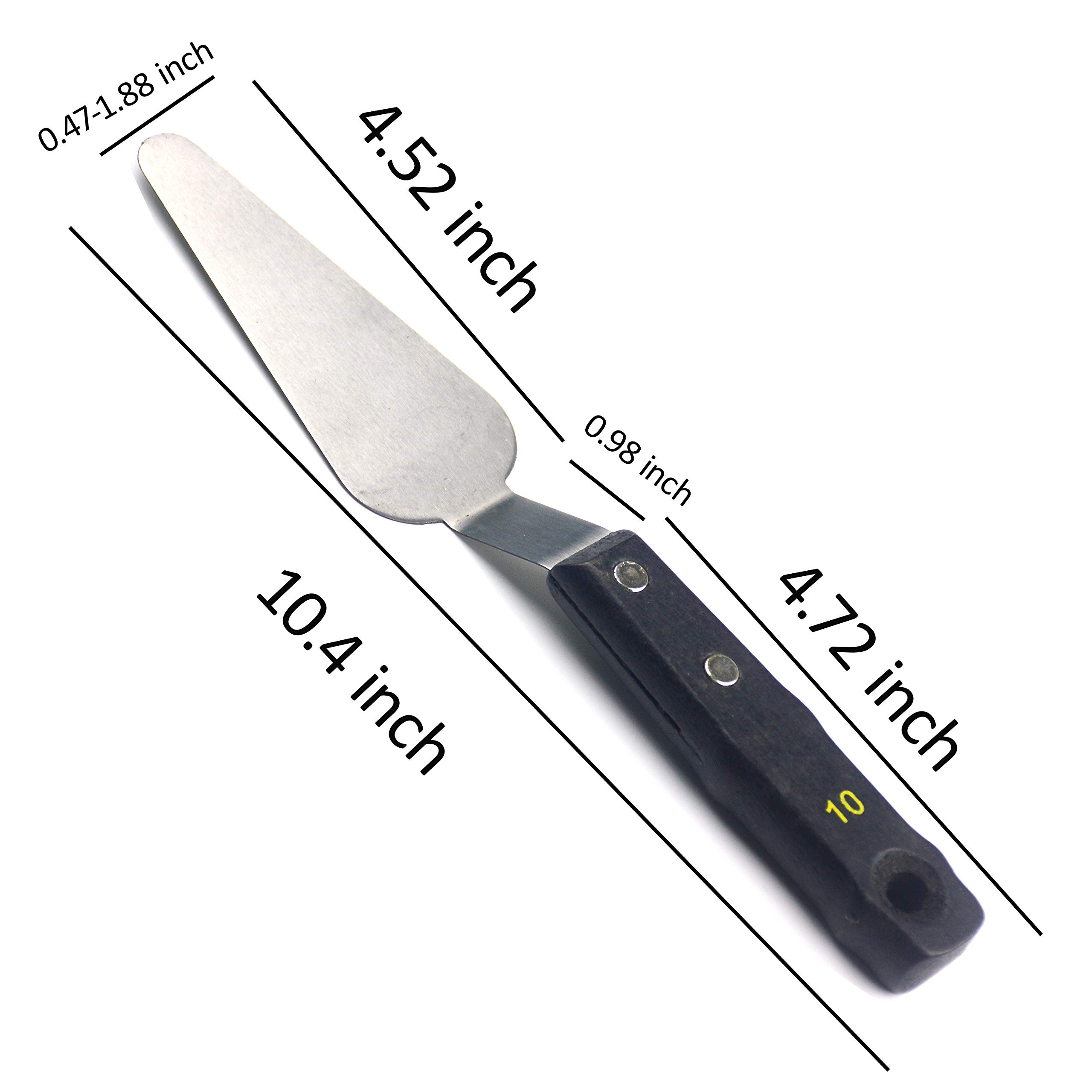 5-Piece Large Stainless Steel Painting Knife Set by AebDerp - Professional Acrylic Palette Knives for Artists - Perfect for Oil Painting, Canvas Art & Texture Creation