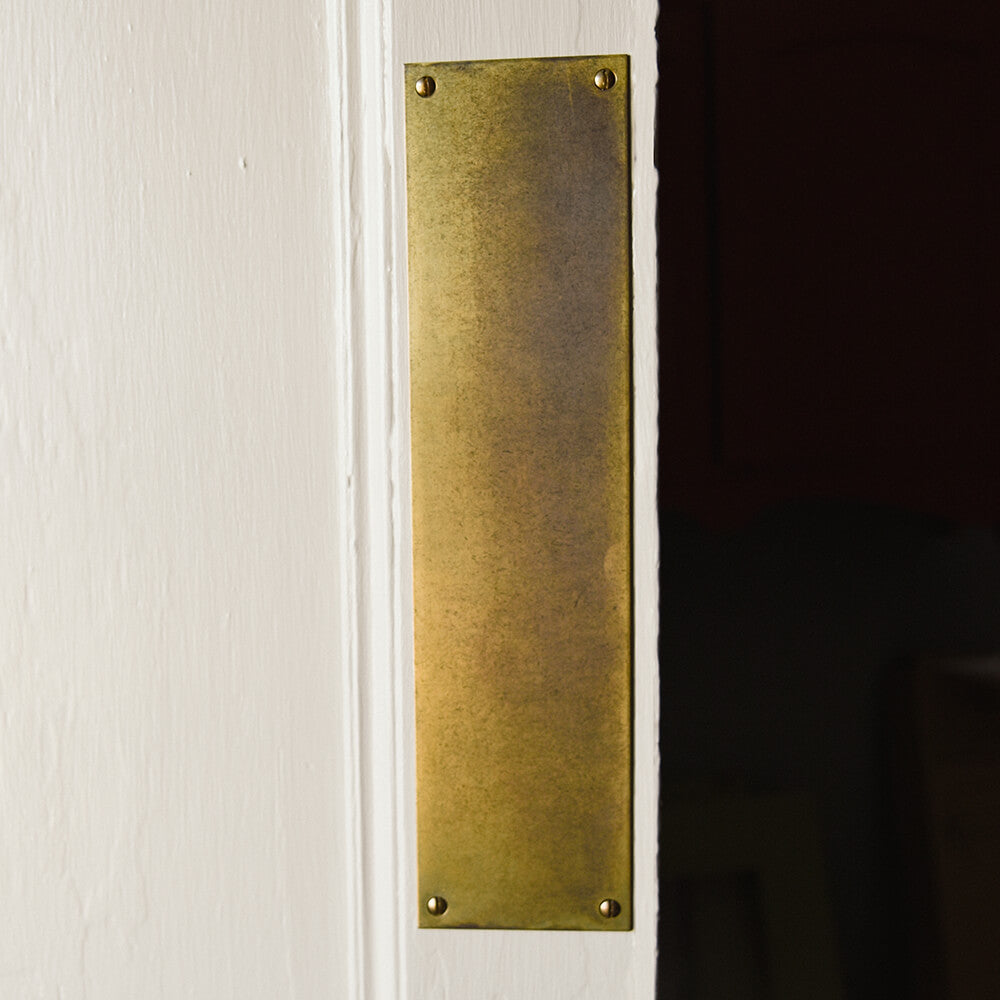 Vintage Aged Brass Door Finger Plate - Elegant & Durable Door Protection for Home & Office Decor | Perfect for Interior Doors, Cabinets & Furniture