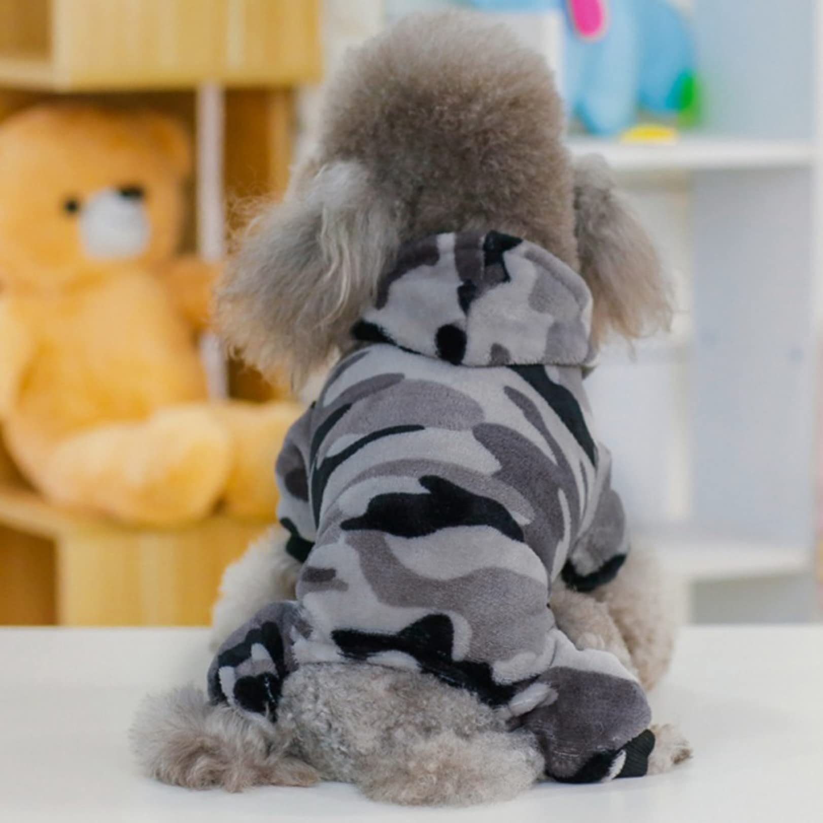 Camouflage Dog Hoodie - Warm Puppy Jumpsuit for Small & Medium Dogs | Cozy Chihuahua Outfit for Winter Walks & Outdoor Adventures