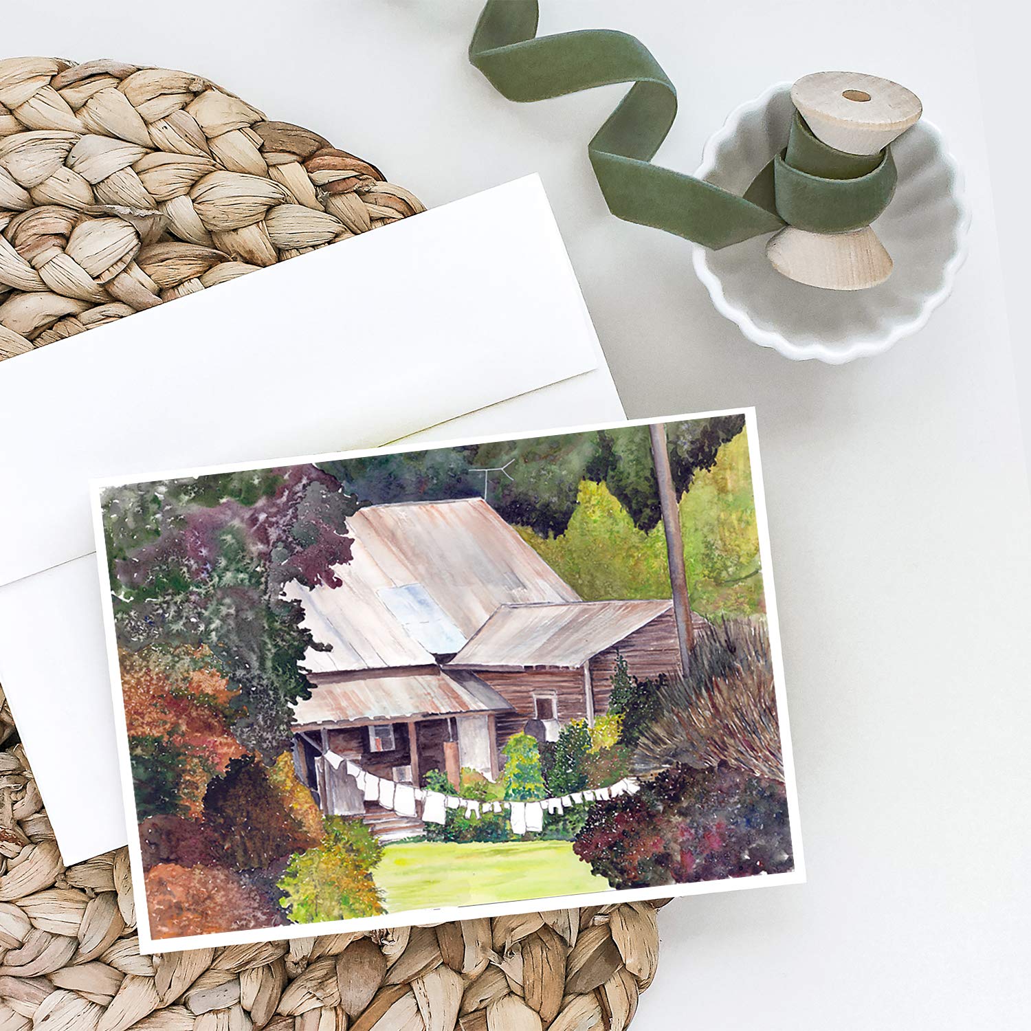 Caroline's Treasures 8741GCA7P Whimsical A7 Size 5x7 Blank Greeting Cards with Envelopes - Pack of 8 Blank Note Cards for Birthdays, Thank You Notes & Special Occasions
