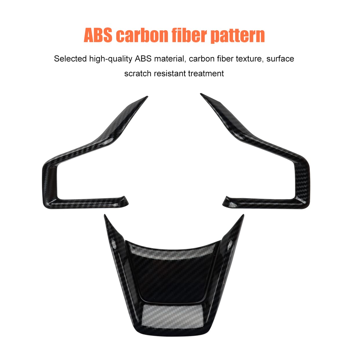 INTGET 4PCS Carbon Fiber Steering Wheel Stickers for Subaru Outback Legacy Crosstrek Forester Ascent Impreza (2018-2025) - Durable Trim Cover & Panel Frame Upgrade for Enhanced Interior Style & Grip