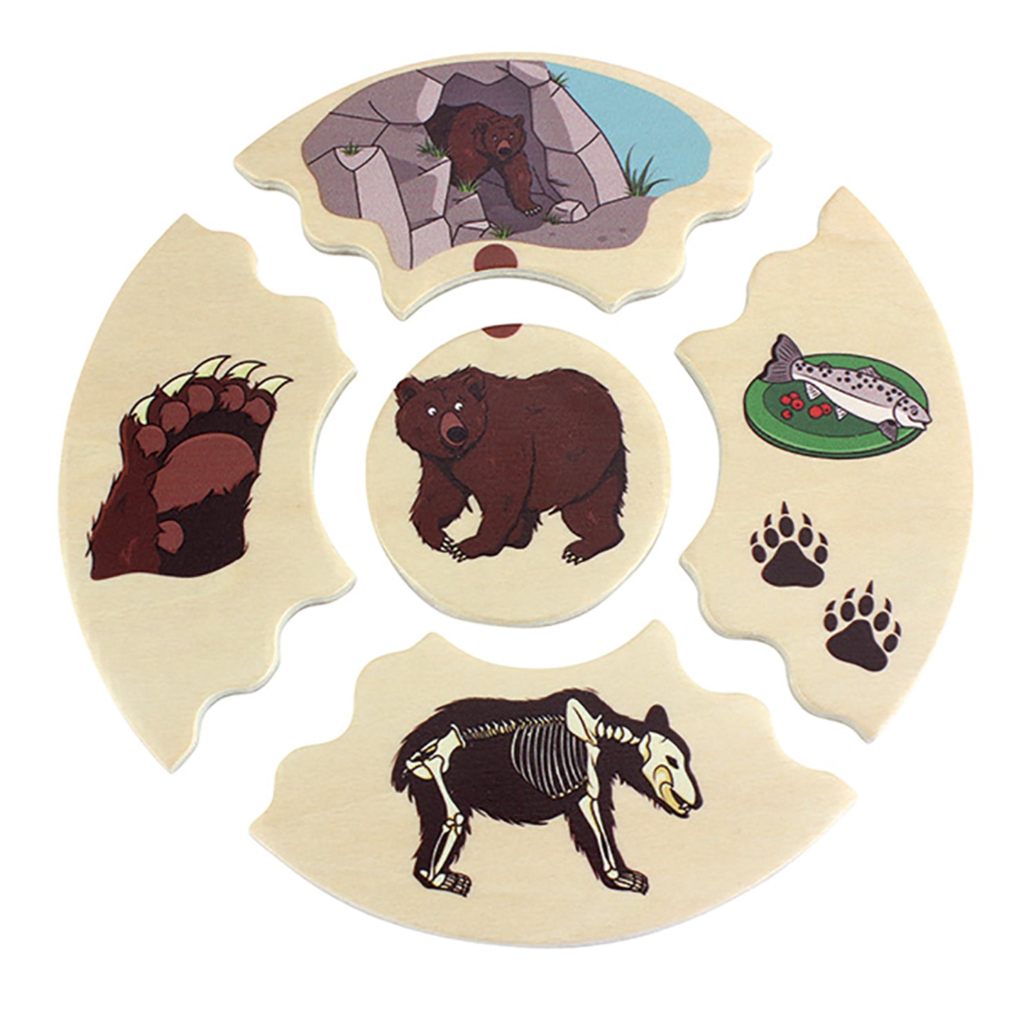 Beleduc Nawito Animal Kingdom Exploration Wooden Puzzle - 45 Piece Educational Toy for Kids, Perfect for Preschool Learning & Montessori Activities