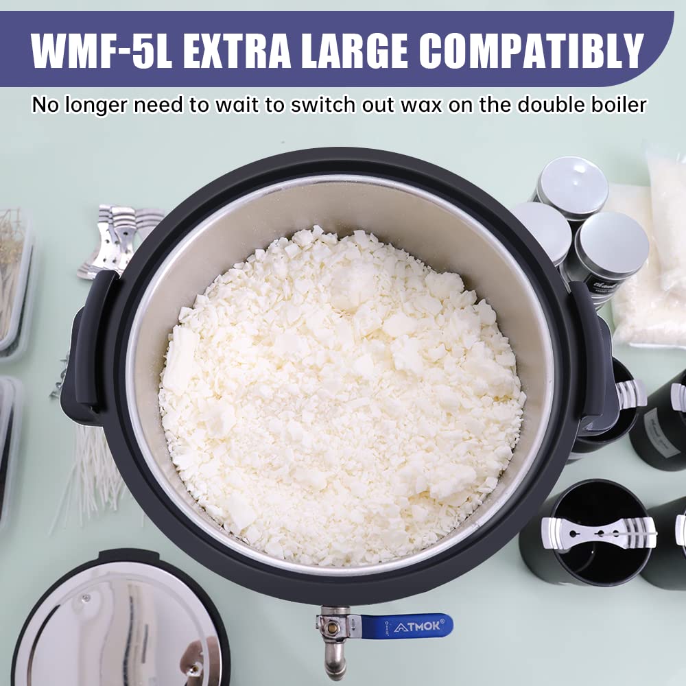 TOAUTO 10Lbs Electric Wax Melter for Candle Making - Fast Heating Wax Melting Pot with Precision Temperature Control, No-Drip Spout & Easy Clean - Perfect for DIY Candles, Wax Sealing, and Aromatherapy at Home