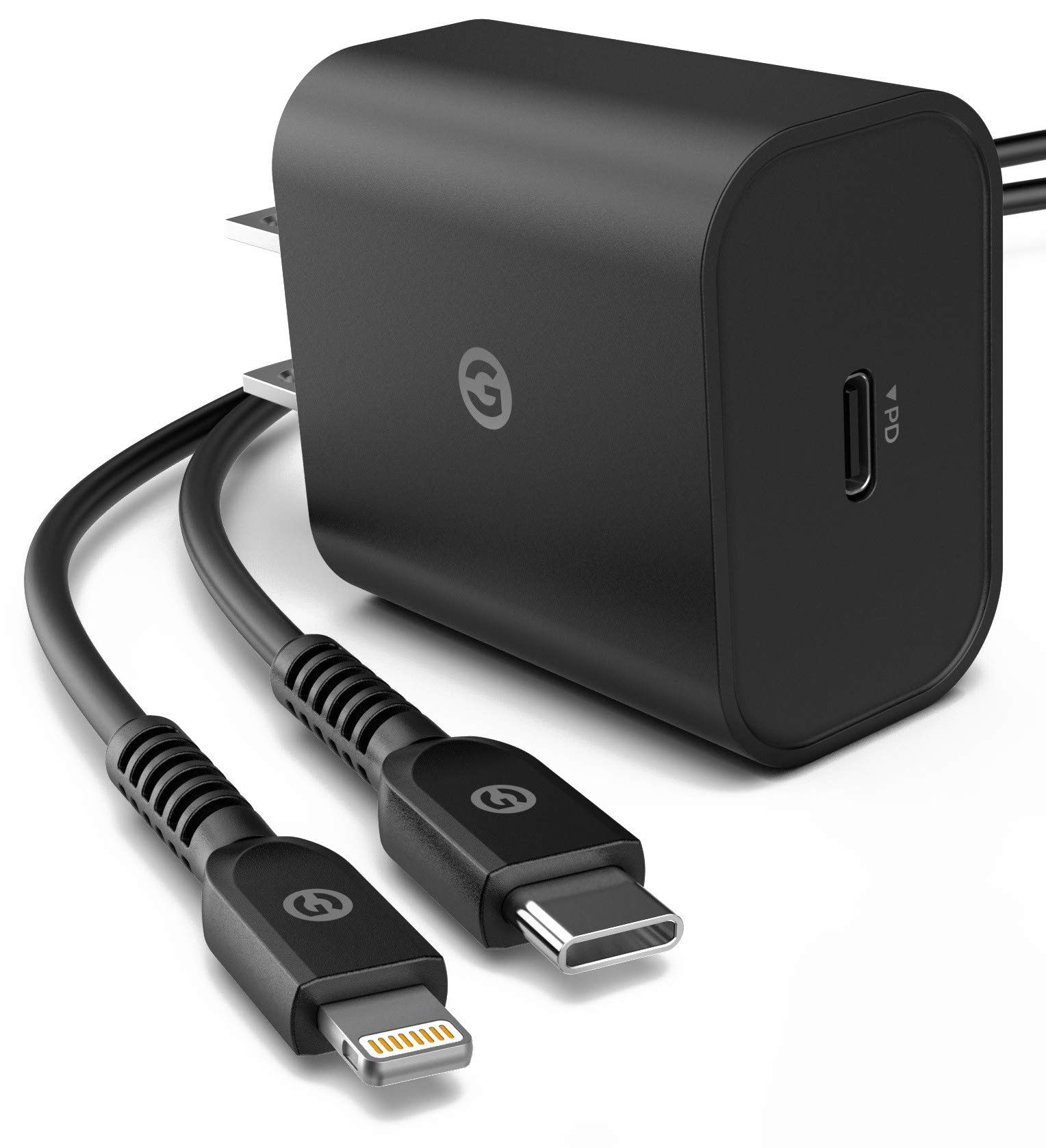 Apple MFi Certified Galvanox iPhone Fast Charger - 18W USB-C Power Adapter & 5ft USB C to Lightning Cable for iPhone 11/12/13/Pro Max/Mini - Perfect for Home, Office & Travel Charging