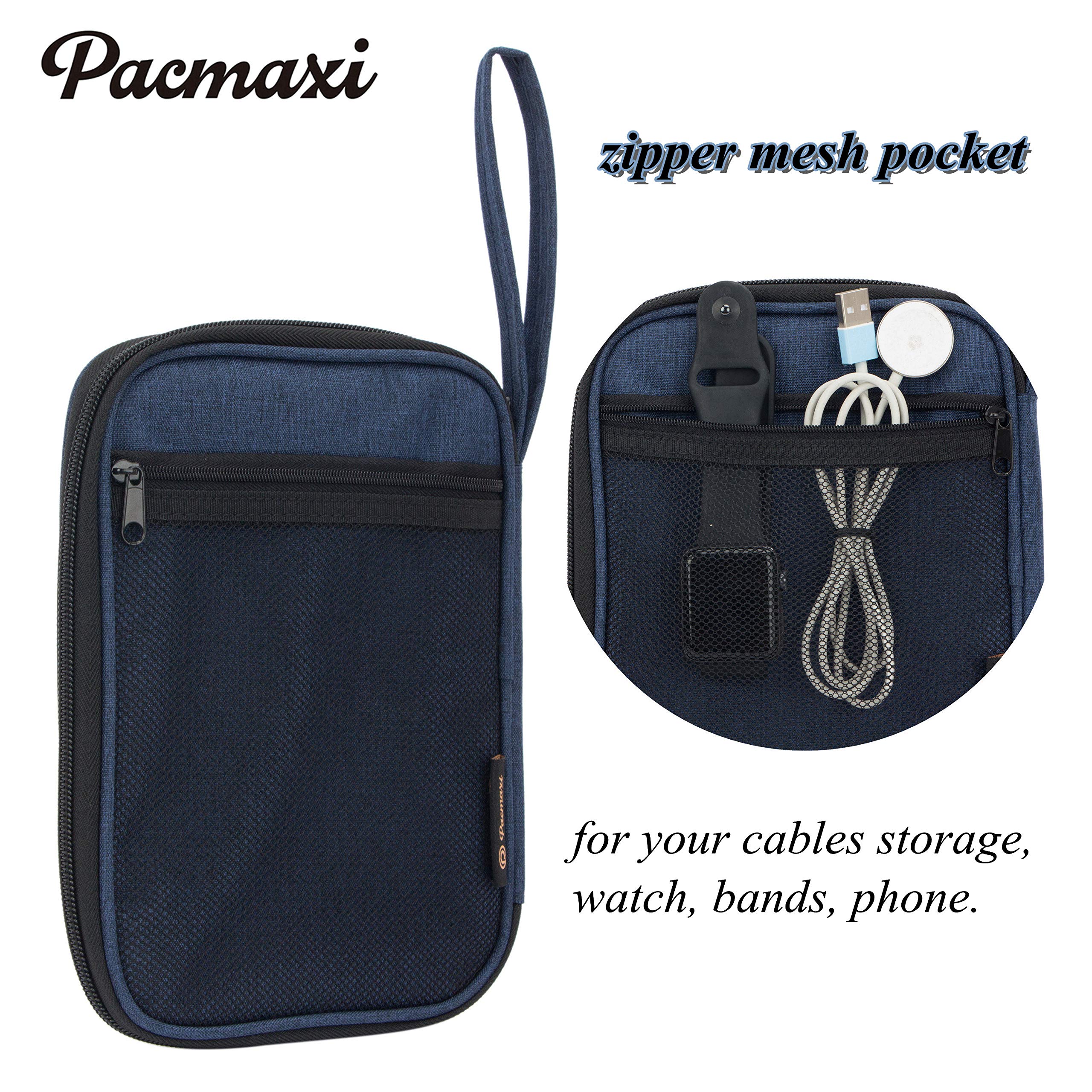 PACMAXI Watch Band Storage Organizer - Holds 10 Watch Straps, Durable Travel Watch Case for Apple Watch Bands & Smartwatch Accessories (Blue) - Perfect for Travel, Home Organization & Watch Collector Storage