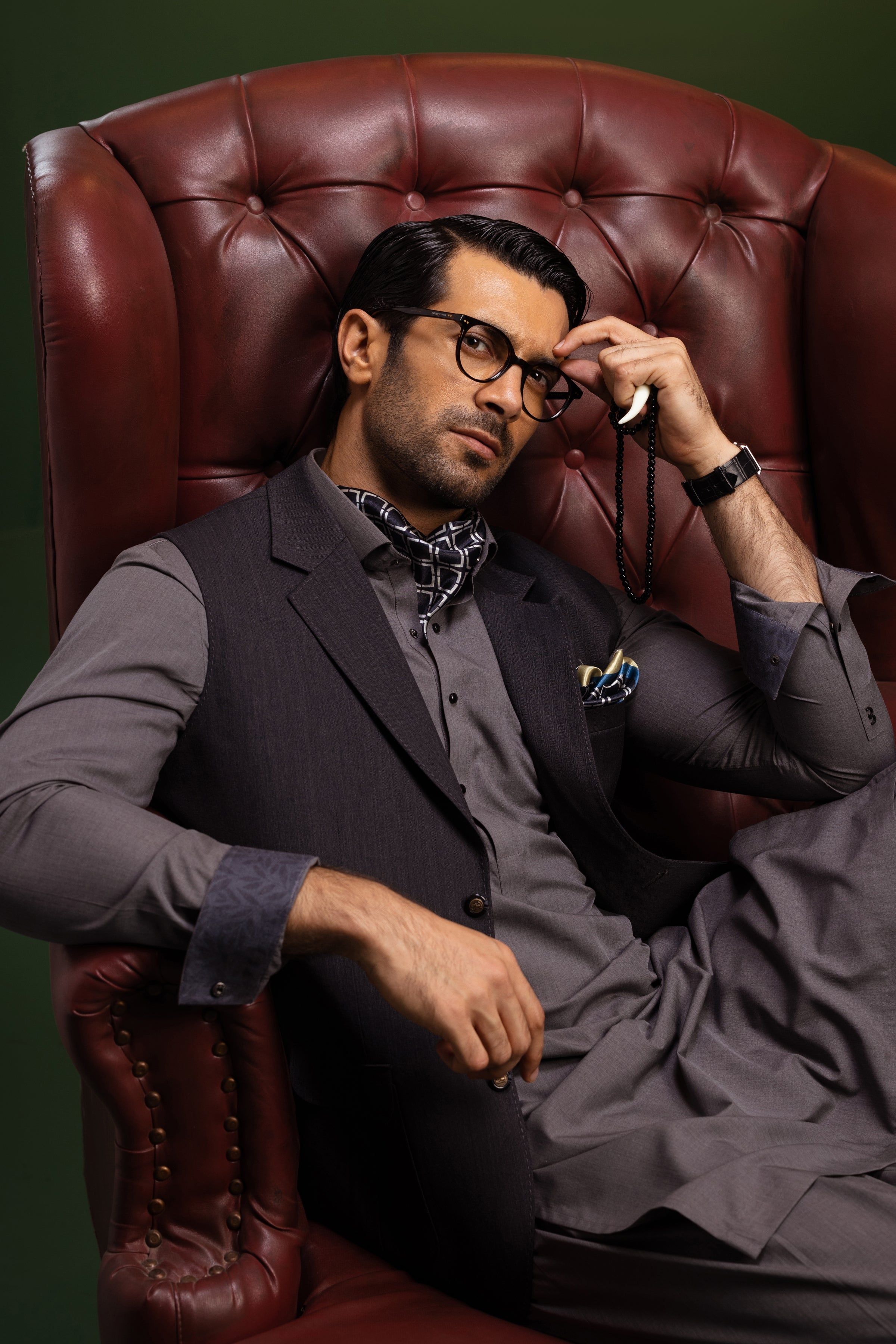 Premium Blended Charcoal Shalwar Kameez for Men & Women - Traditional Pakistani Suit for Weddings, Festivals & Cultural Events