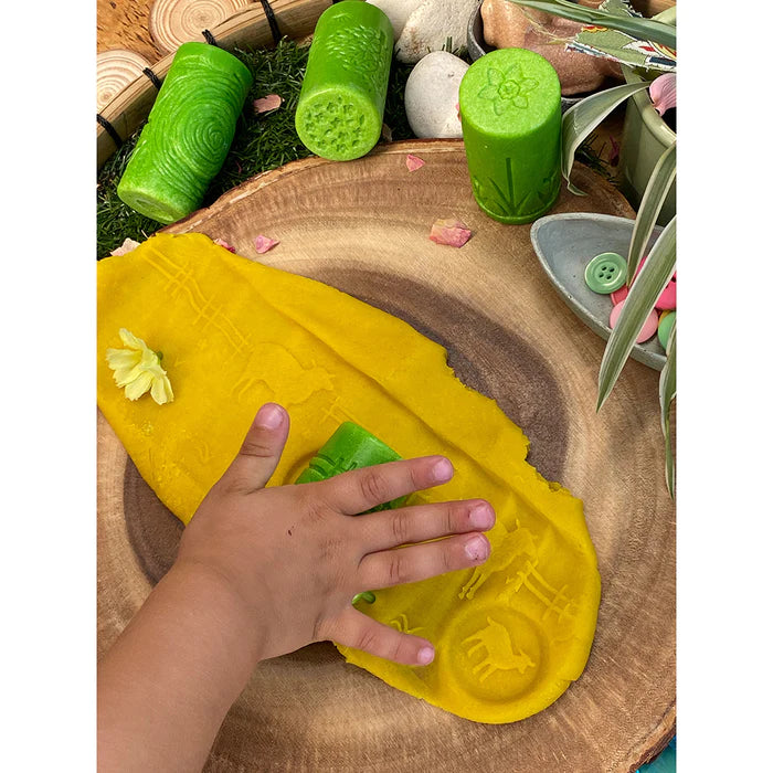 Yellow Door® Let's Roll Seasons Dough Roller Set - 4 Seasonal Textured Rolling Pins for Kids Sensory Play, Early Learning & Fine Motor Skills Development - Perfect for Playdough, Clay & Baking Activities
