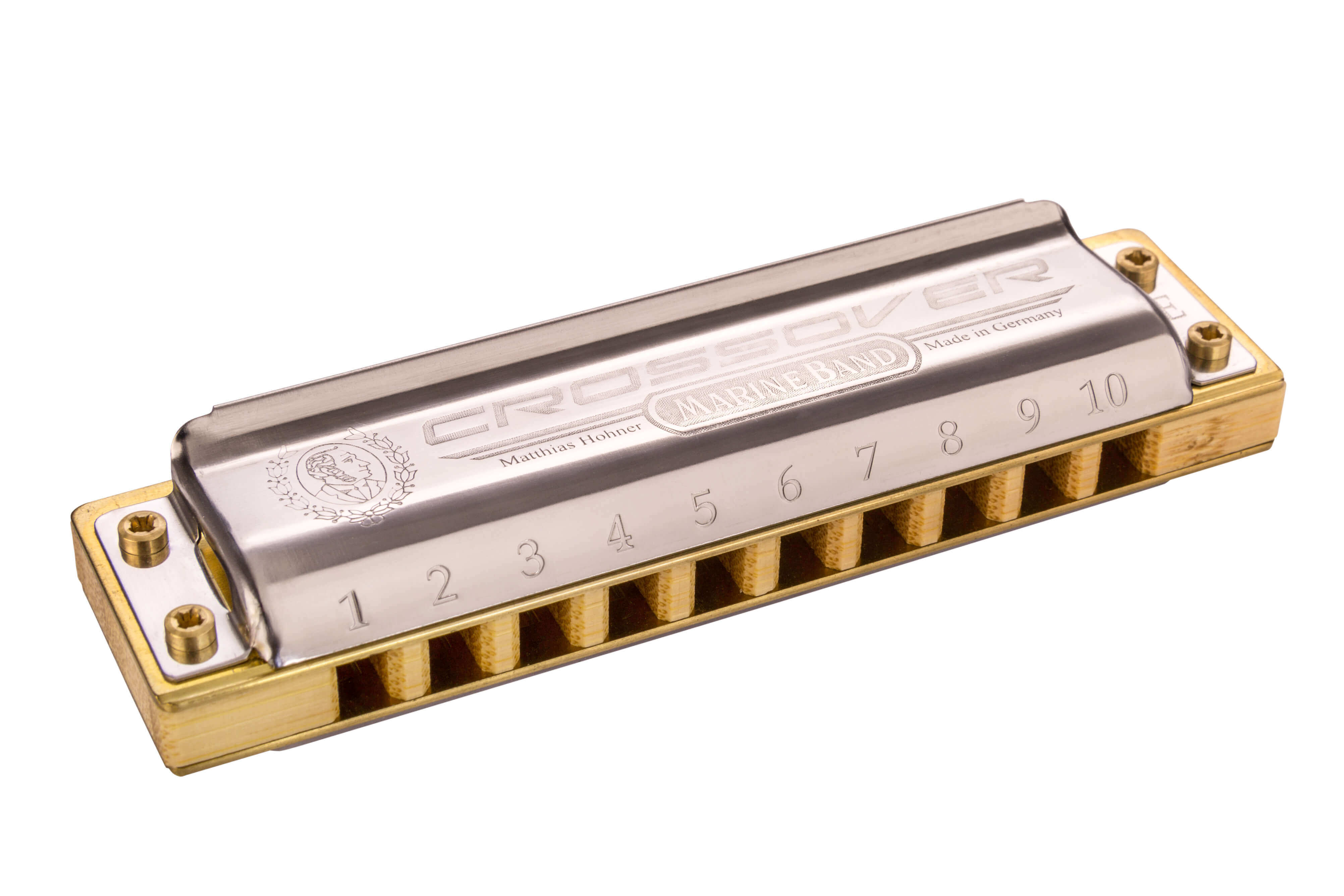 Hohner Crossover Harmonica in Key of D - Professional Blues & Folk Harmonica for Musicians & Beginners - Perfect for Live Performances & Studio Recording