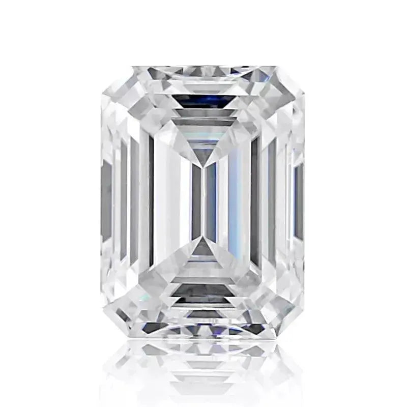 Super White Emerald Cut Moissanite Loose Stone - D Color VVS1 Lab-Grown Certified Champagne Moissanite Diamond for Engagement Rings & Fine Jewelry Making
