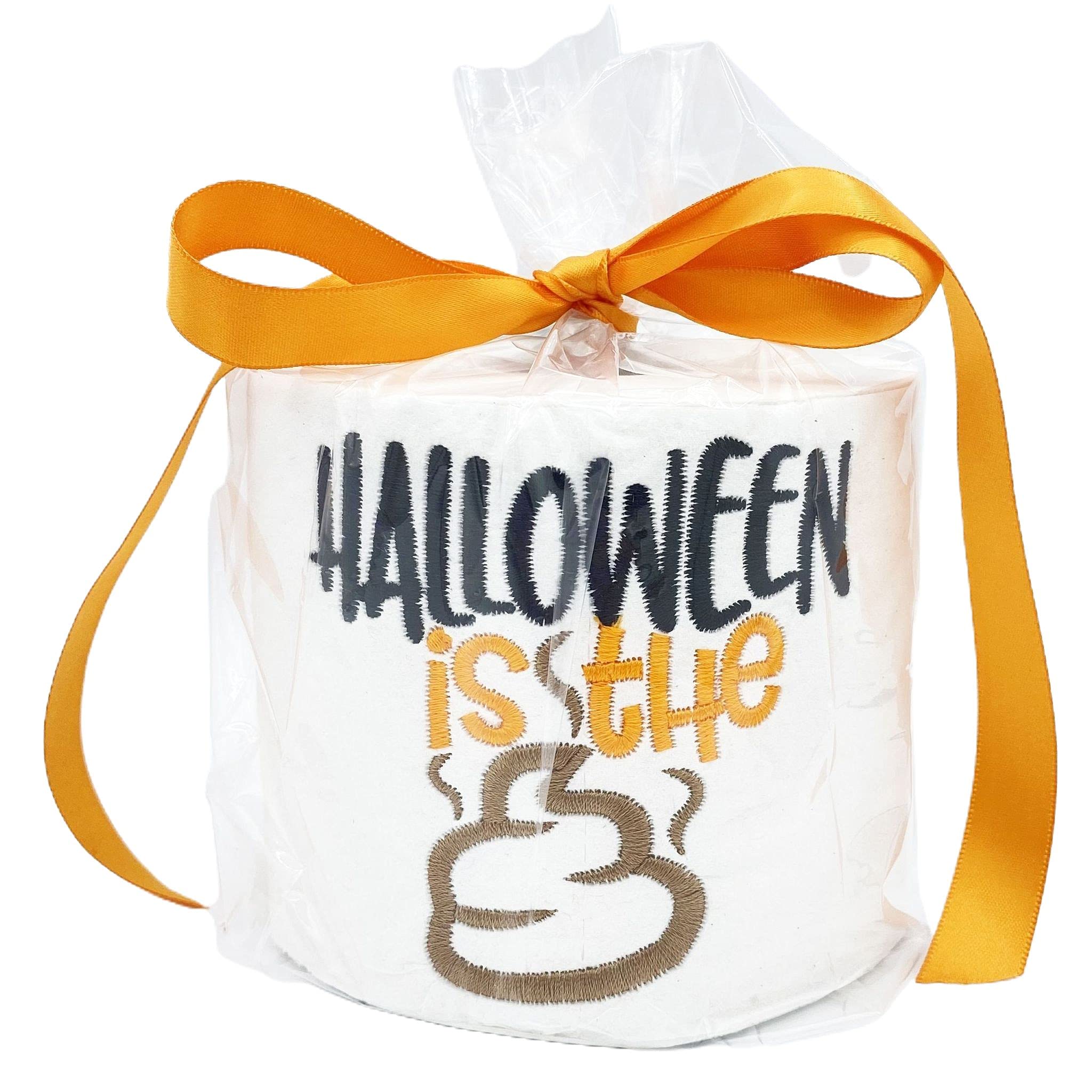 Halloween Embroidered Toilet Paper - Premium Decorative Bathroom Tissue for Spooky Parties, Haunted House Decor & Unique Gag Gifts
