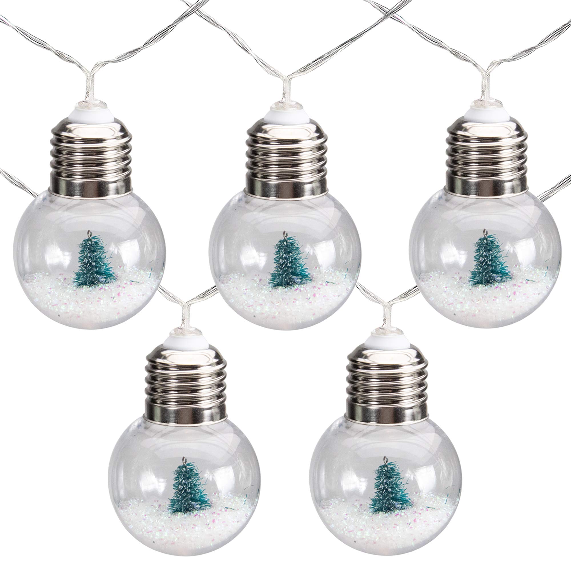 Northlight 10-Pack Warm White LED Christmas Lights - 3.25ft Clear Wire Indoor/Outdoor Holiday Decor for Tree, Home, and Party Lighting