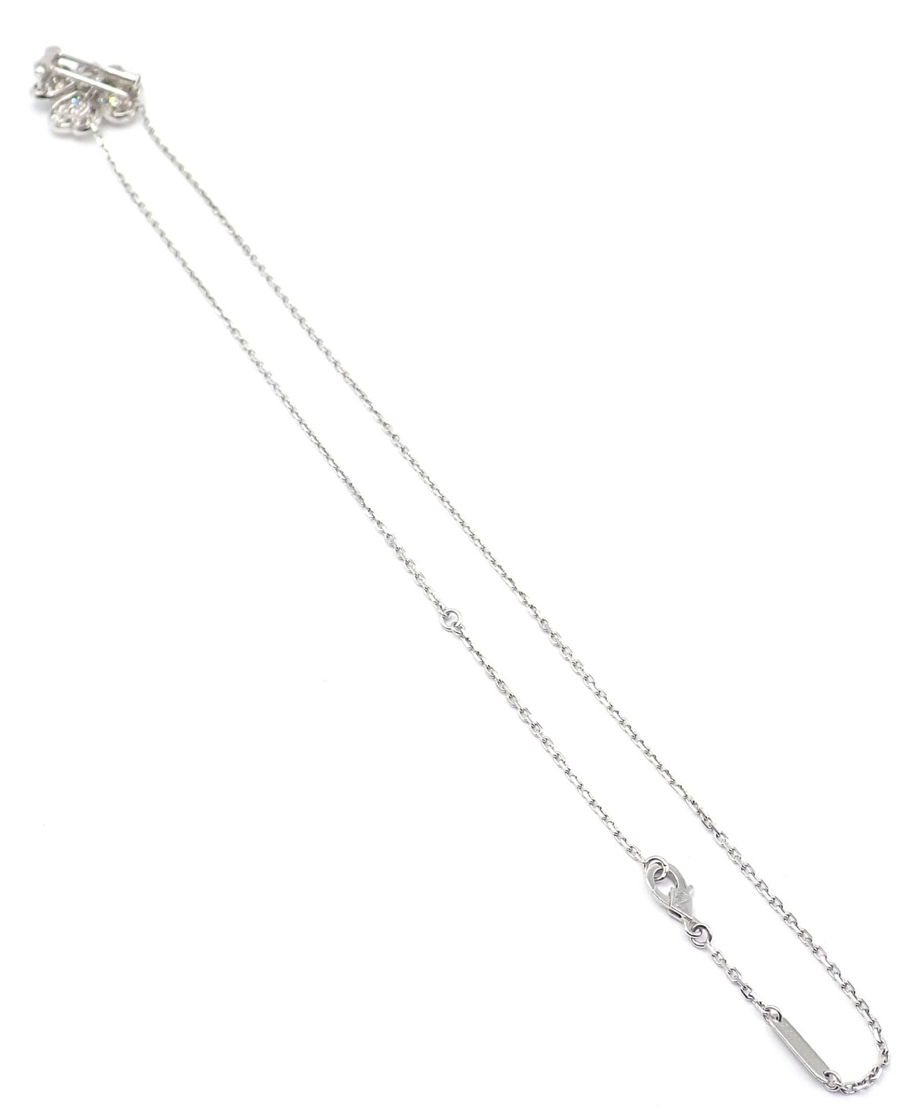 Van Cleef & Arpels Cosmos 18k White Gold Diamond Brooch Pendant Necklace - Luxury Jewelry for Women, Elegant Gift for Anniversary & Special Occasions