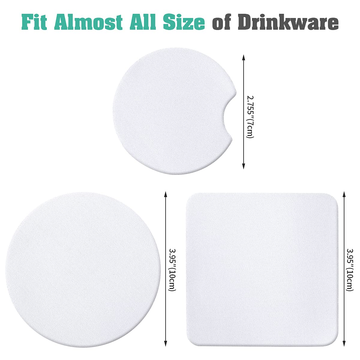 Premium Sublimation Blank Coasters 50-Pack - 3.93x3.93 Inch Square Heat-Resistant Rubber Mats for Heat Press Transfer Printing - DIY Craft Supplies for Coffee Mugs, Tumblers & Drinkware - Perfect for Home, Office & Gift Making