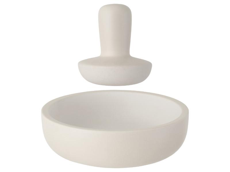 BergHOFF Leo 2-Piece 6.75-Inch Stoneware Mortar and Pestle Set for Grinding Spices, Herbs & Pesto - Perfect for Kitchen, Cooking & DIY Herbal Remedies