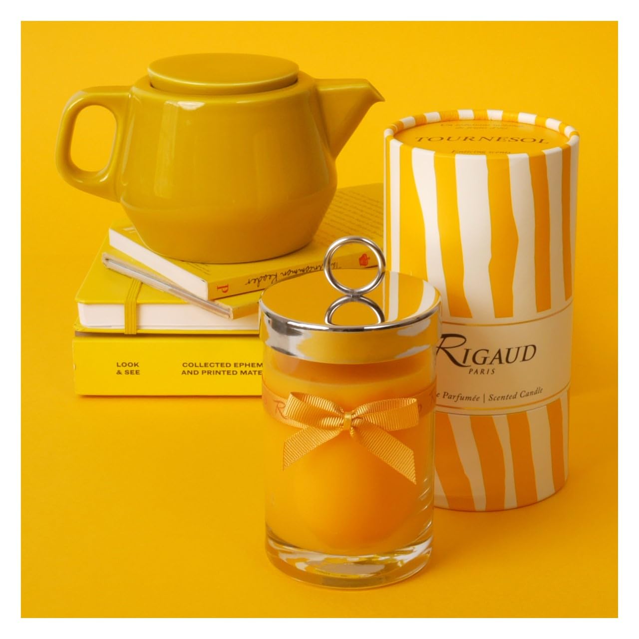 Rigaud Tournesol Large Scented Candle - 230g French-Made Soy Wax Candle with Sunflower Fragrance | Perfect for Home Decor, Relaxation & Romantic Ambiance