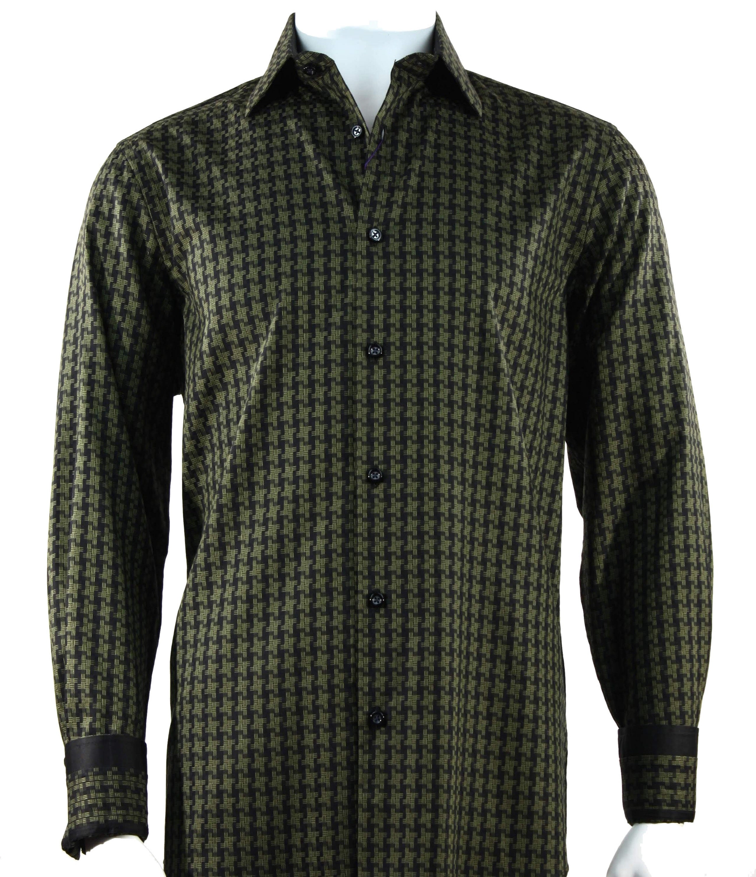 Cado Long Sleeve Olive Green Button Down Shirt for Men - Casual & Business Wear | Perfect for Office, Date Night & Outdoor Activities