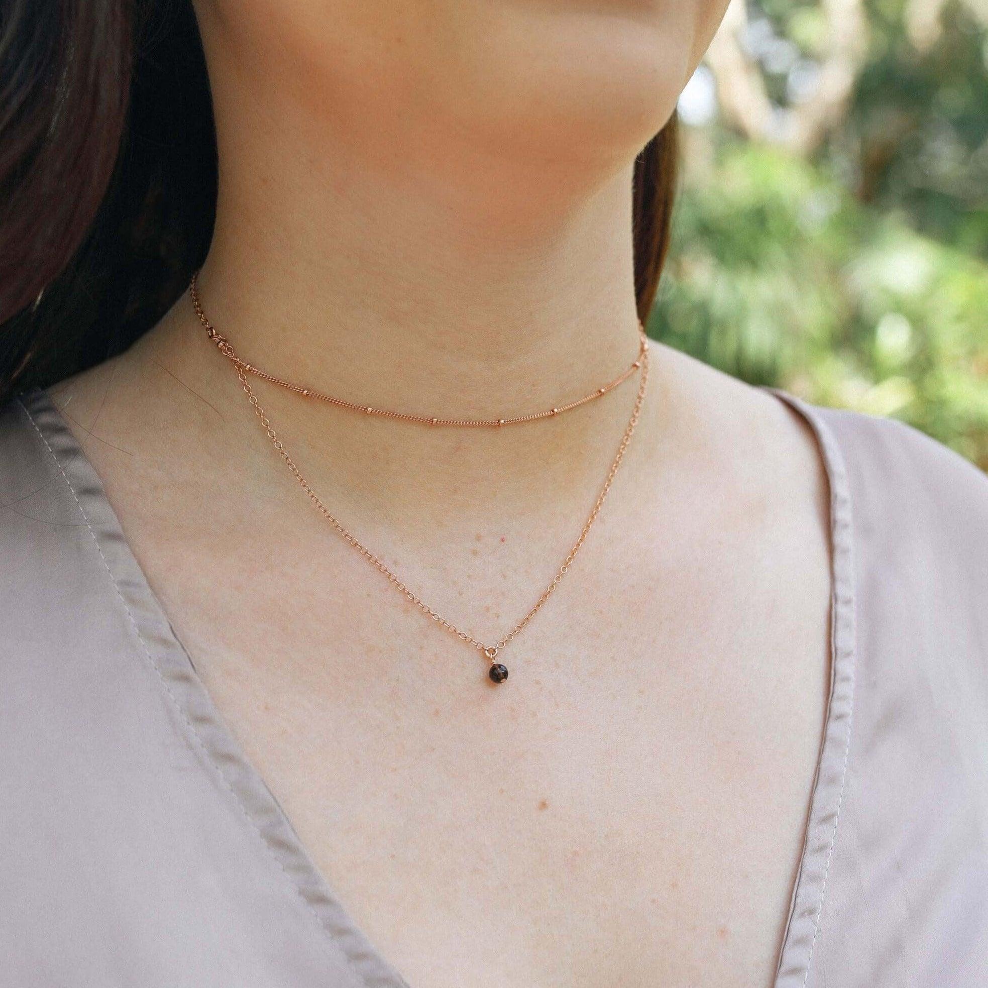 Elegant Smoky Quartz Gemstone Layered Choker Necklace for Women | Healing Crystal Jewelry | Perfect for Boho Style, Meditation & Gift Giving