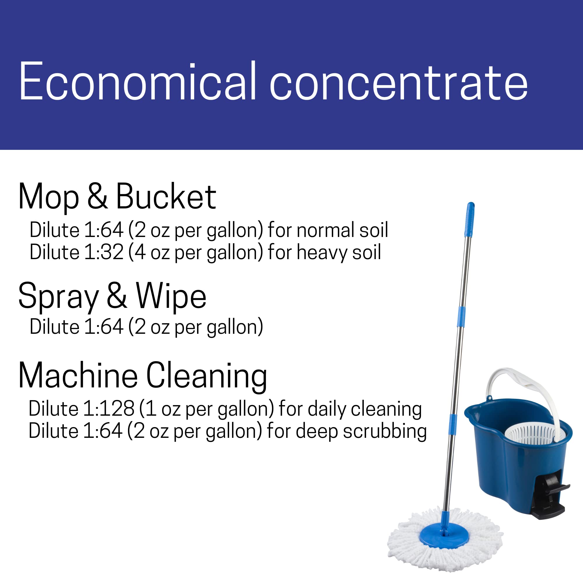 Diversey 903904 Stride Citrus Neutral Cleaner - Commercial Grade Floor Cleaner Concentrate, 1 Gallon (128 Fl Oz) - Fresh Citrus Scent - Ideal for Hospitals, Schools & Office Buildings