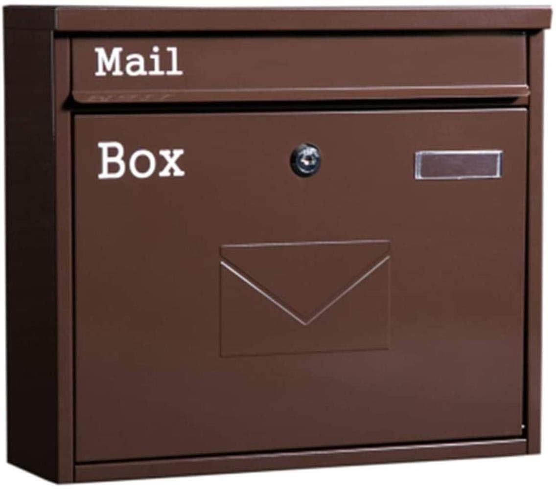 Modern Rustproof Weatherproof Vertical Wall Mount Mailbox - Outdoor Lockable Letter Box (Red, Free Size) for Home, Apartment, or Office Use