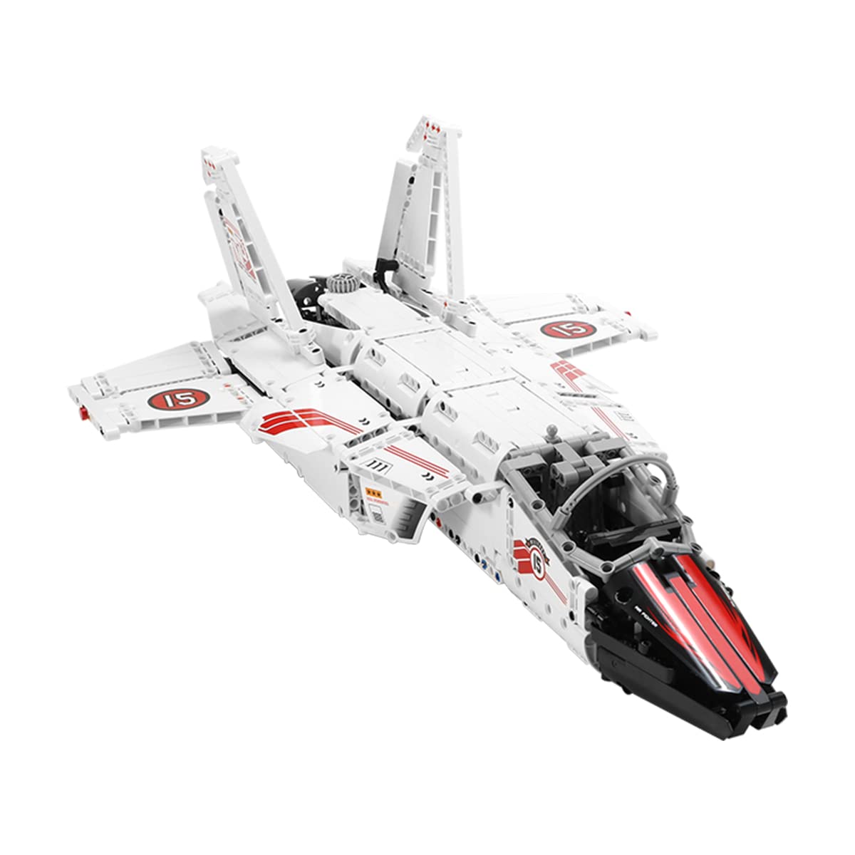 887-Piece Dual Remote Control Air Fighter Building Blocks Kit - DIY Technic Engineering Construction Toy for Adults & Kids, MOC Assembled Model Puzzle, Perfect Birthday Gift for Boys & Girls | STEM Learning, Creative Play, Home Decoration